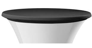 Cover Tischplatte Stehtische schwarz D80-85cm